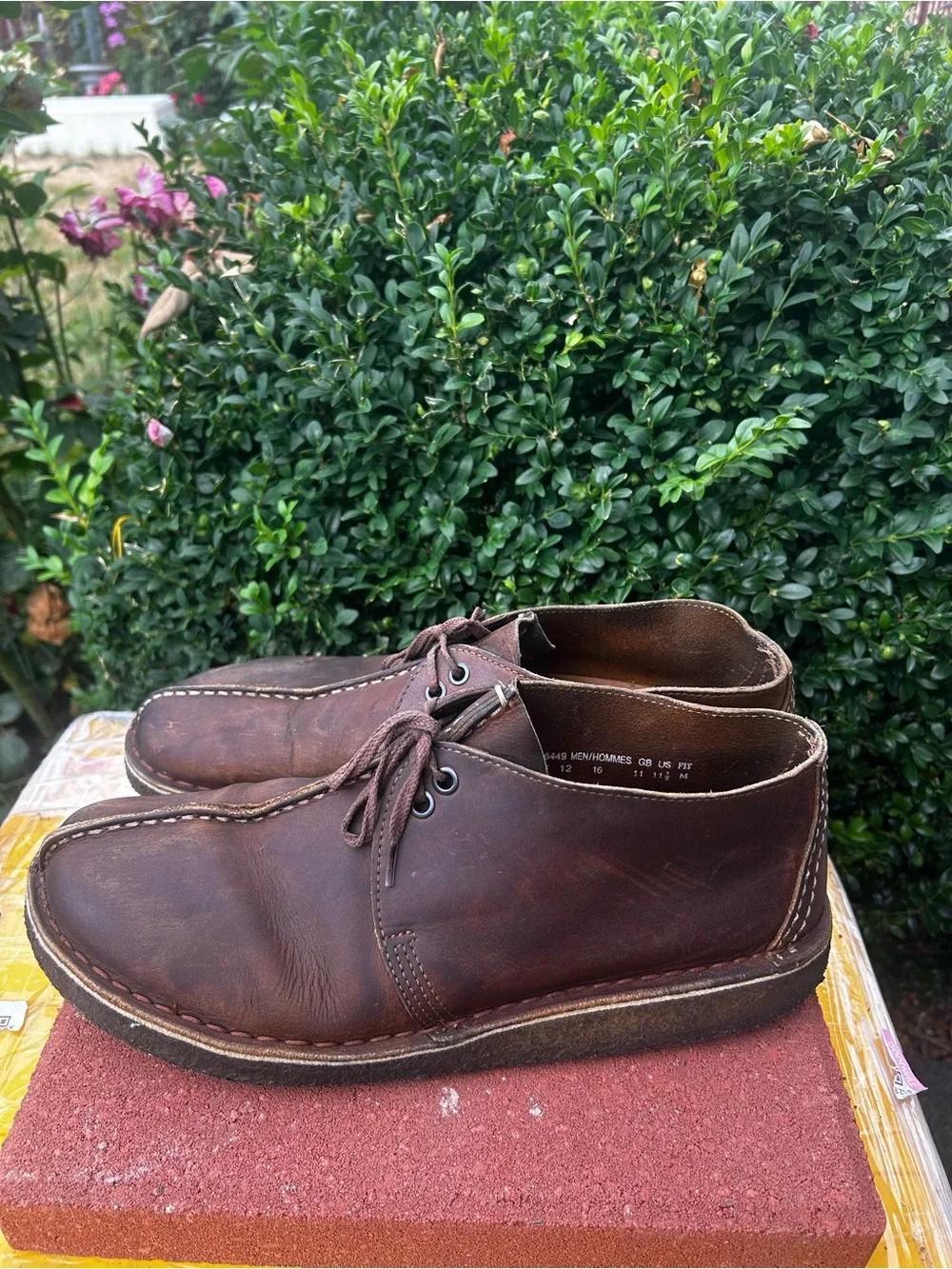 Clark’s Desert Trek Men’s Brown Leather Chukka Boots Size 11.4